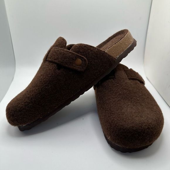 CUSHIONAIRE Womens Clog 8.5 BROWN WOOL - Picture 7 of 7